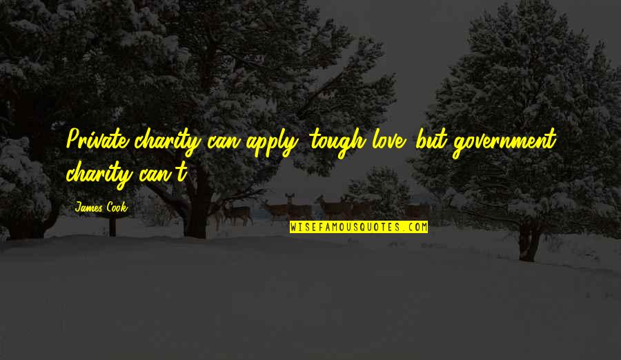 Traditionalist Workers Quotes By James Cook: Private charity can apply 'tough love' but government