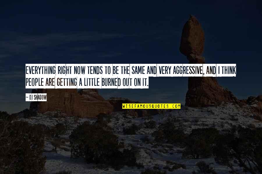 Traduced In Spanish Quotes By DJ Shadow: Everything right now tends to be the same Traduced In Spanish Quotes By DJ Shadow: Everything right now tends to be the same