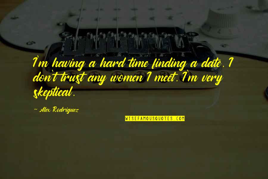 Traficante Popeye Quotes By Alex Rodriguez: I'm having a hard time finding a date.