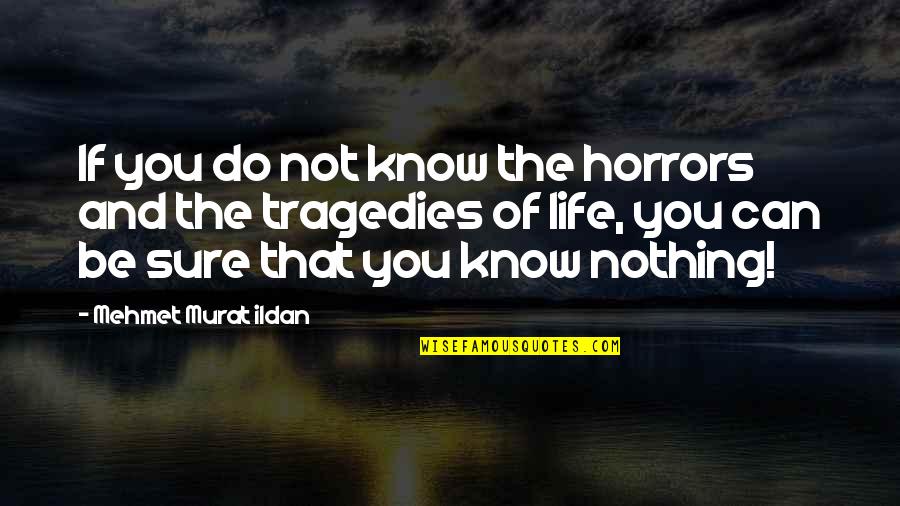 Tragedies In Life Quotes By Mehmet Murat Ildan: If you do not know the horrors and