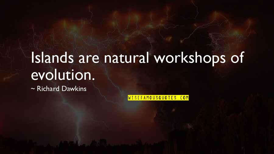 Train Conductor Quotes By Richard Dawkins: Islands are natural workshops of evolution.