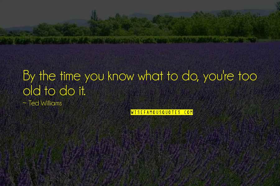 Train Engineer Quotes By Ted Williams: By the time you know what to do,
