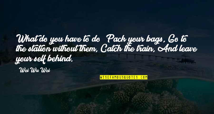 Train Station Quotes By Wei Wu Wei: What do you have to do? Pack your