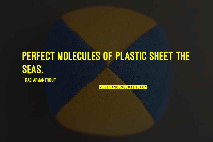 Trainer Appreciation Quotes By Rae Armantrout: Perfect molecules of plastic sheet the seas.