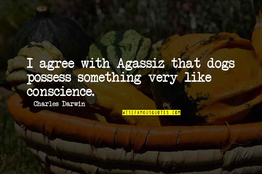 Training Dogs Quotes By Charles Darwin: I agree with Agassiz that dogs possess something