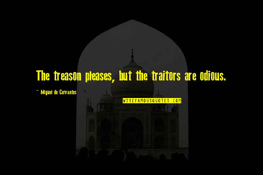 Traitors Quotes By Miguel De Cervantes: The treason pleases, but the traitors are odious.