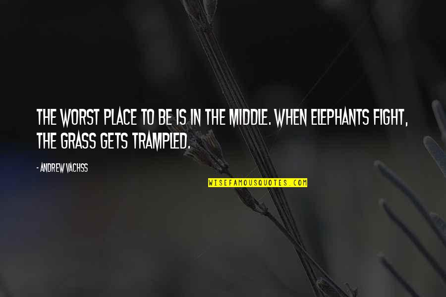 Trampled Quotes By Andrew Vachss: The worst place to be is in the Trampled Quotes By Andrew Vachss: The worst place to be is in the