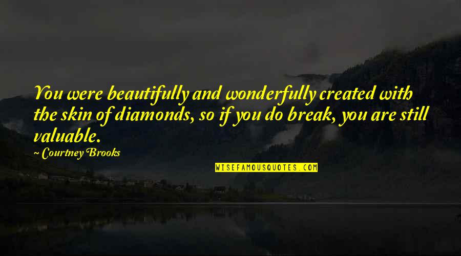 Tranquilizate Quotes By Courtney Brooks: You were beautifully and wonderfully created with the