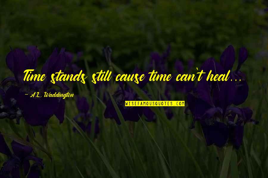 Transcendentalist Love Quotes By A.L. Waddington: Time stands still cause time can't heal...