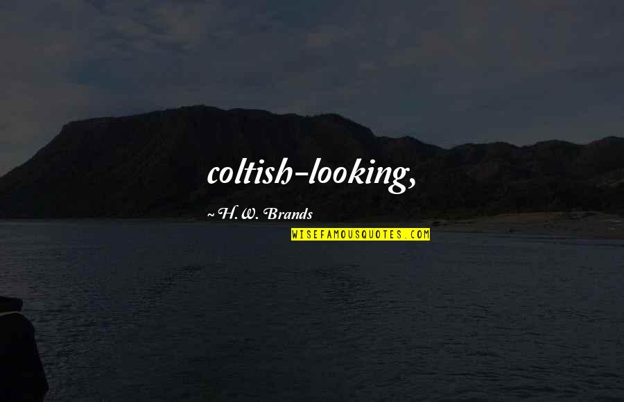 Transept's Quotes By H.W. Brands: coltish-looking, Transept's Quotes By H.W. Brands: coltish-looking,