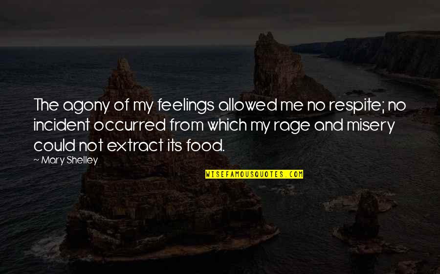 Transeuntes Quotes By Mary Shelley: The agony of my feelings allowed me no Transeuntes Quotes By Mary Shelley: The agony of my feelings allowed me no