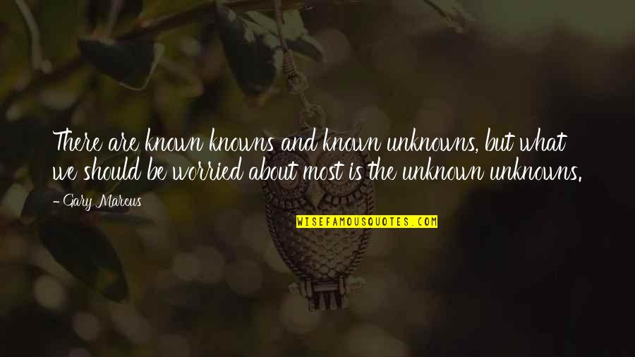 Transforming Culture Quotes By Gary Marcus: There are known knowns and known unknowns, but