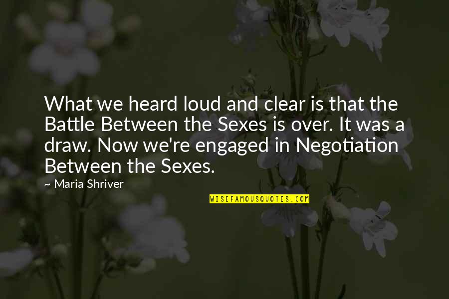 Transition Words To Explain A Quotes By Maria Shriver: What we heard loud and clear is that