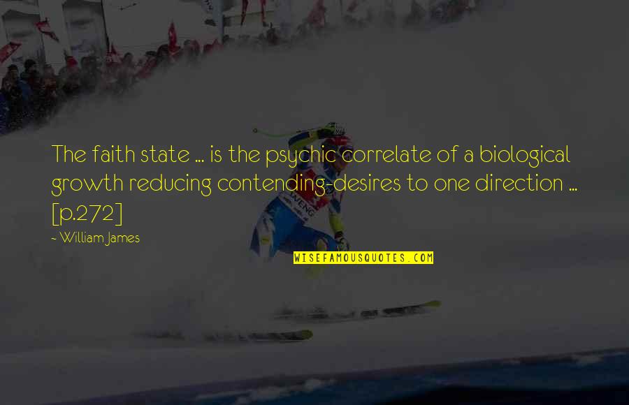Transitorio Ix Quotes By William James: The faith state ... is the psychic correlate Transitorio Ix Quotes By William James: The faith state ... is the psychic correlate