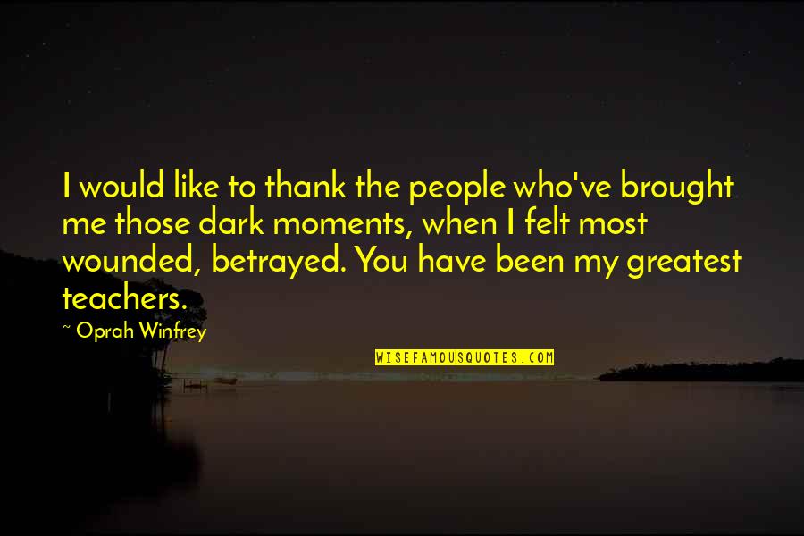 Translinear Bible Quotes By Oprah Winfrey: I would like to thank the people who've