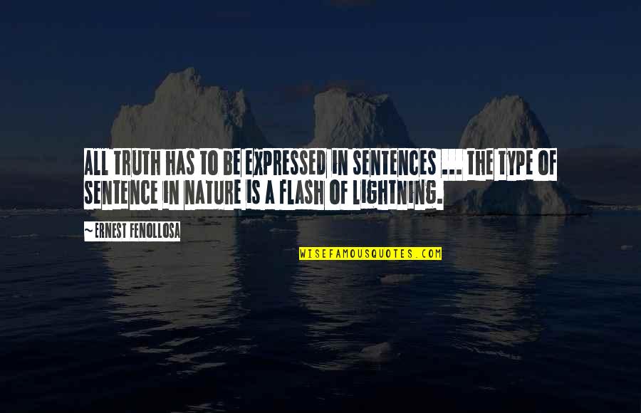 Transparente Significado Quotes By Ernest Fenollosa: All truth has to be expressed in sentences