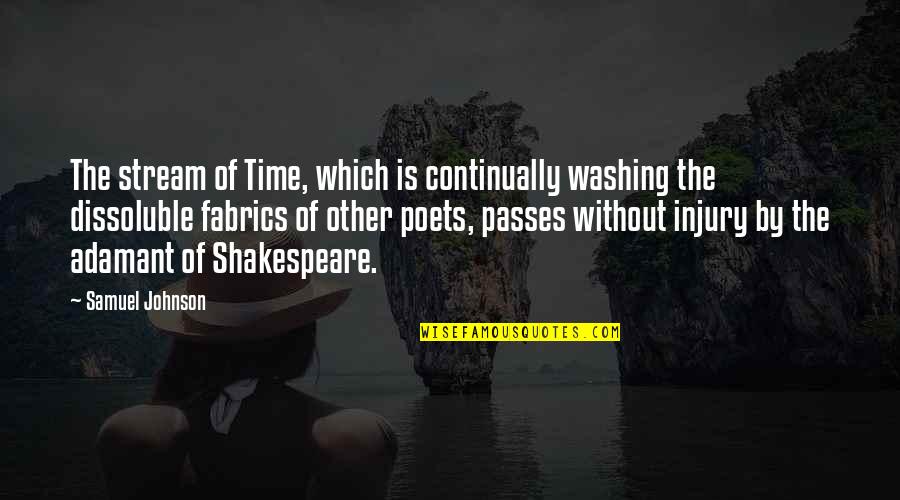 Transparentem Quotes By Samuel Johnson: The stream of Time, which is continually washing