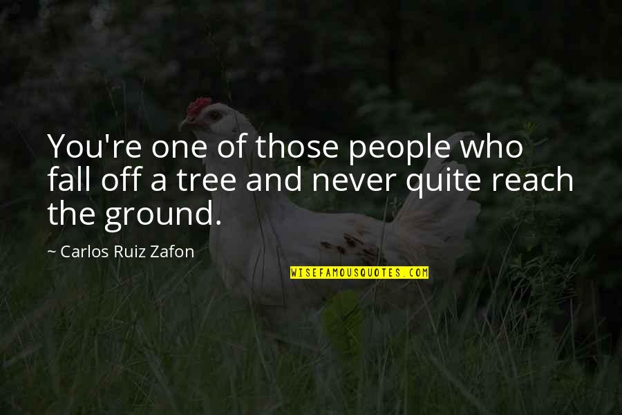 Transposes Quotes By Carlos Ruiz Zafon: You're one of those people who fall off