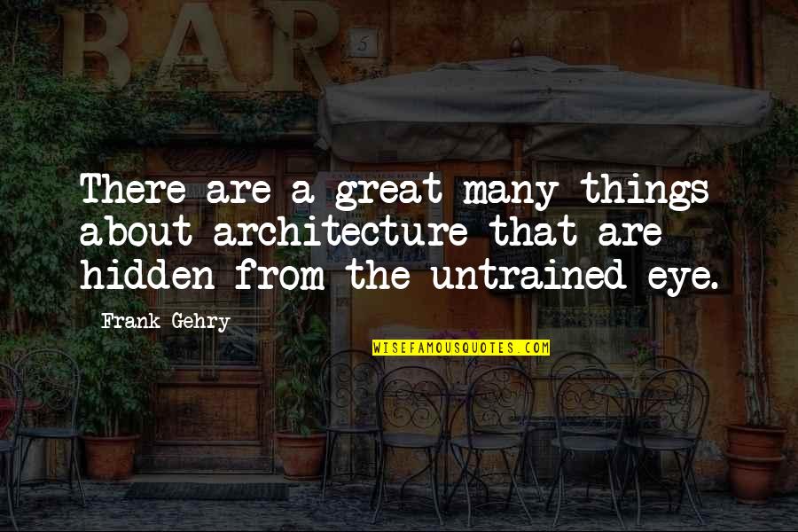 Trastornos Del Quotes By Frank Gehry: There are a great many things about architecture