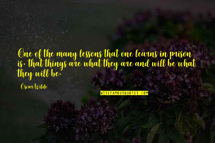 Tratado Quotes By Oscar Wilde: One of the many lessons that one learns