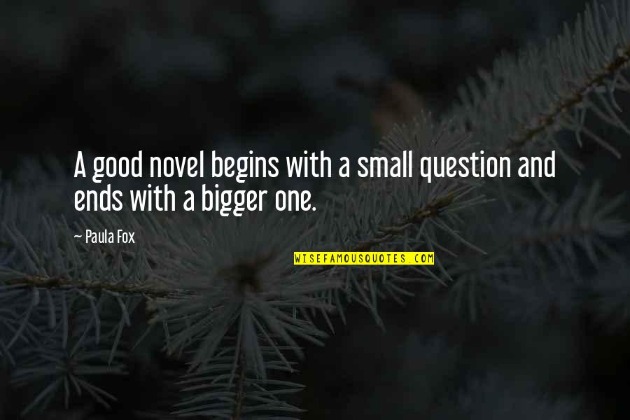 Tratemos Quotes By Paula Fox: A good novel begins with a small question