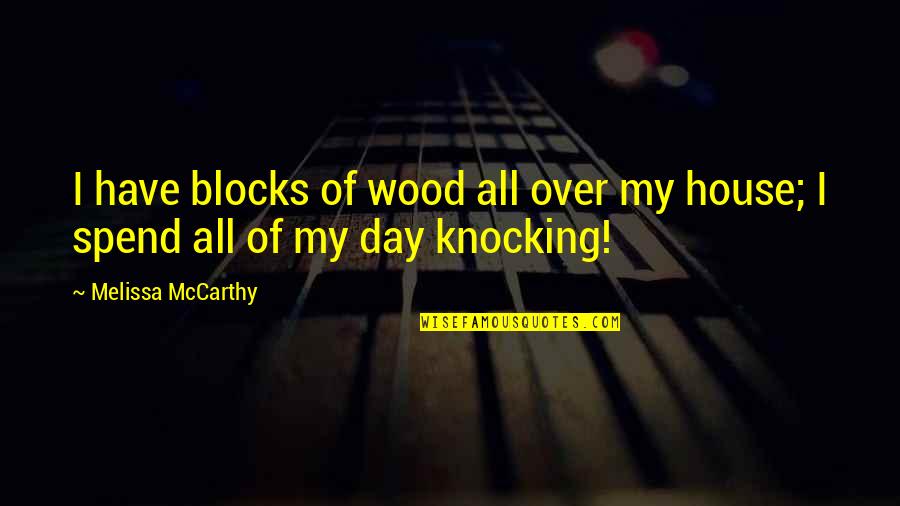 Trattenuta Sindacale Quotes By Melissa McCarthy: I have blocks of wood all over my