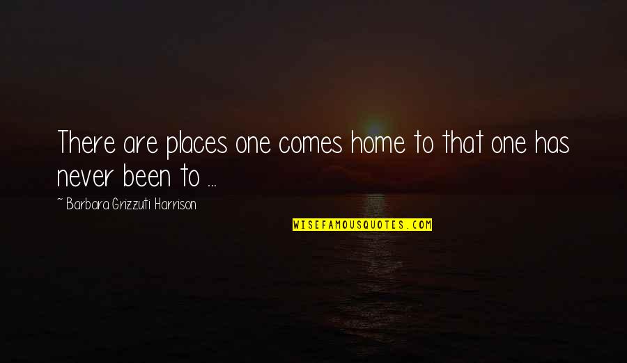Travel And Coming Home Quotes By Barbara Grizzuti Harrison: There are places one comes home to that