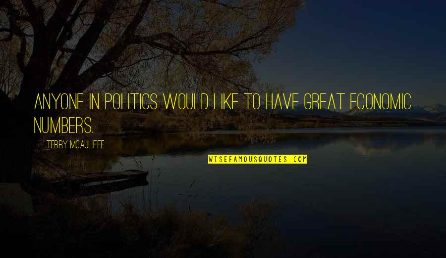 Travel And Explore Quotes By Terry McAuliffe: Anyone in politics would like to have great