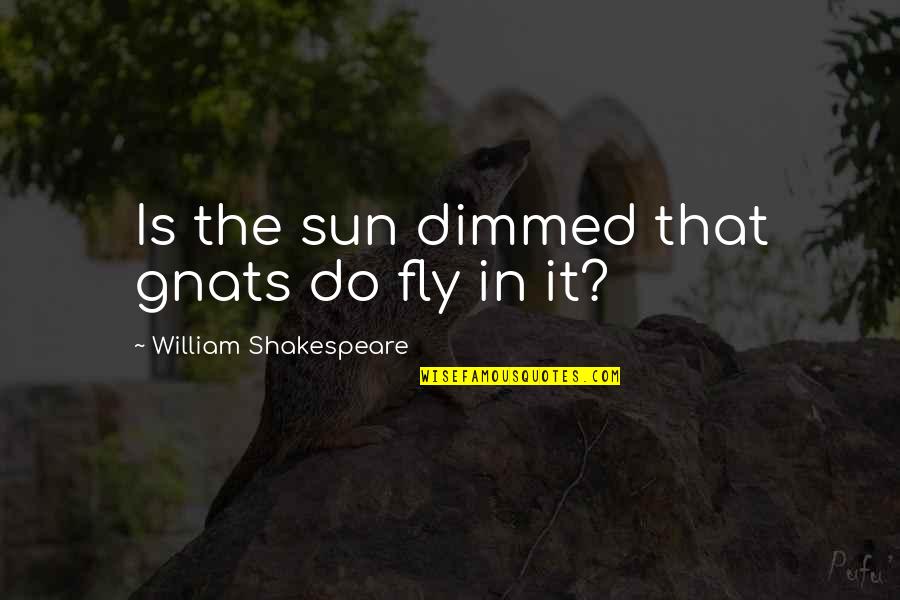 Travel With Your Friends Quotes By William Shakespeare: Is the sun dimmed that gnats do fly Travel With Your Friends Quotes By William Shakespeare: Is the sun dimmed that gnats do fly