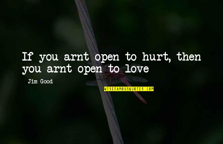 Travelers Love Quotes By Jim Good: If you arnt open to hurt, then you