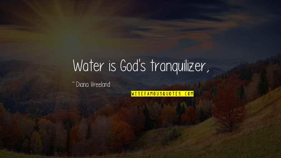 Travelers Rest Quotes By Diana Vreeland: Water is God's tranquilizer, Travelers Rest Quotes By Diana Vreeland: Water is God's tranquilizer,