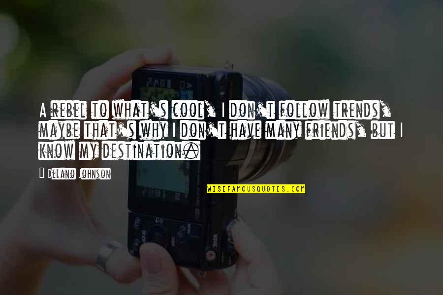 Travelling Home Quotes By Delano Johnson: A rebel to what's cool, I don't follow Travelling Home Quotes By Delano Johnson: A rebel to what's cool, I don't follow