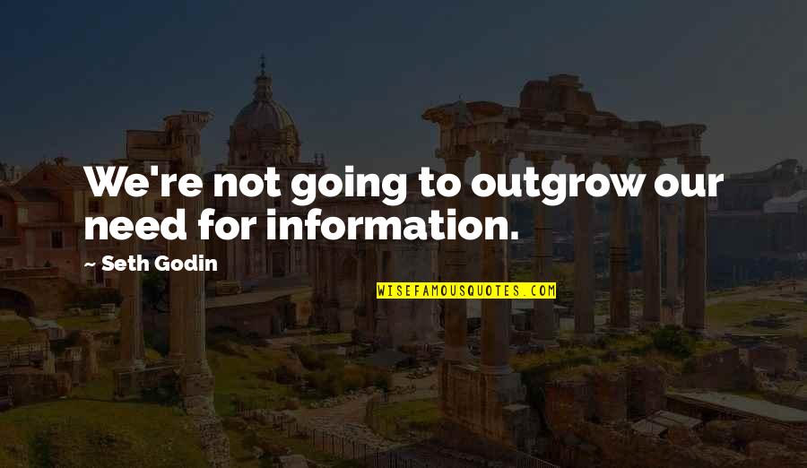 Travelling To New Places Quotes By Seth Godin: We're not going to outgrow our need for Travelling To New Places Quotes By Seth Godin: We're not going to outgrow our need for