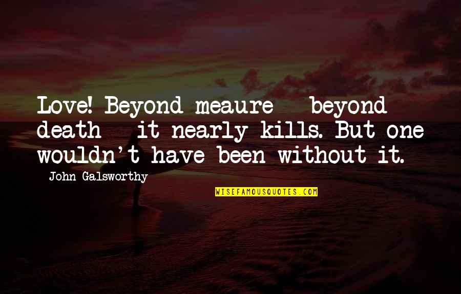 Travelstead Property Quotes By John Galsworthy: Love! Beyond meaure - beyond death - it Travelstead Property Quotes By John Galsworthy: Love! Beyond meaure - beyond death - it