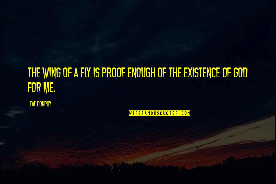 Travestito In Inglese Quotes By Pat Conroy: The wing of a fly is proof enough