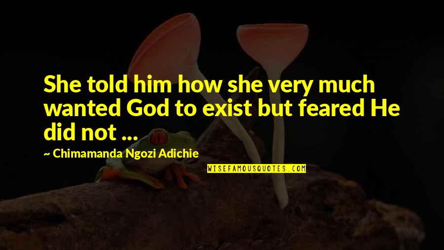 Travlos Chios Quotes By Chimamanda Ngozi Adichie: She told him how she very much wanted