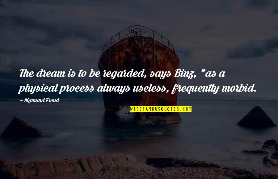 Trazadas Quotes By Sigmund Freud: The dream is to be regarded, says Binz, Trazadas Quotes By Sigmund Freud: The dream is to be regarded, says Binz,