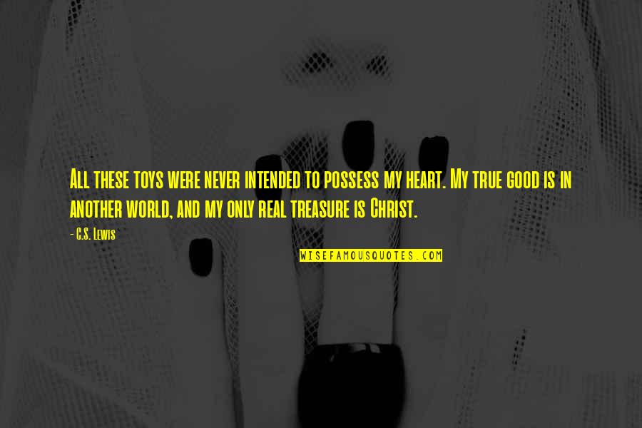 Treasure My Heart Quotes By C.S. Lewis: All these toys were never intended to possess