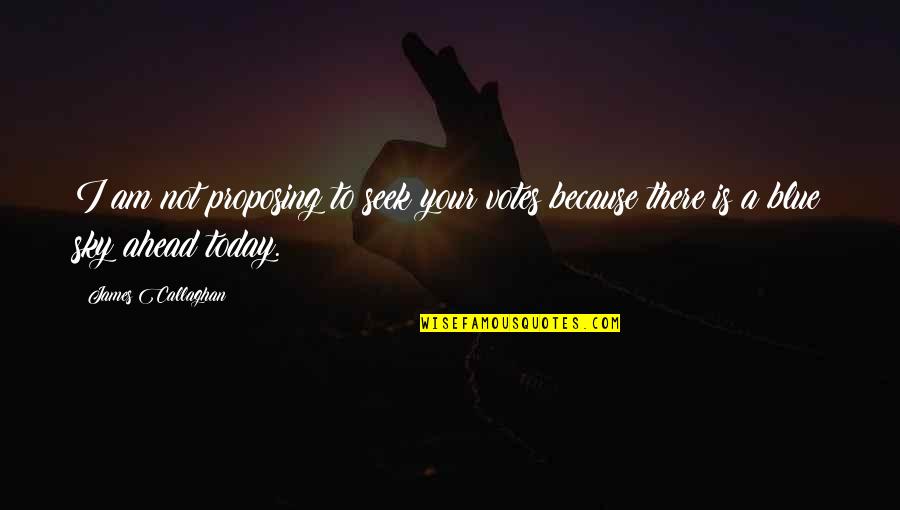 Treasuring Relationship Quotes By James Callaghan: I am not proposing to seek your votes