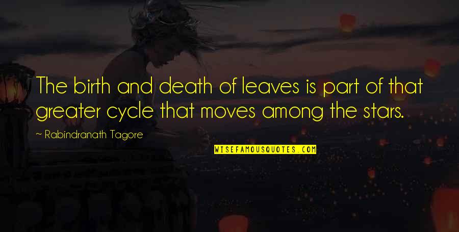 Tree Leaves Quotes By Rabindranath Tagore: The birth and death of leaves is part
