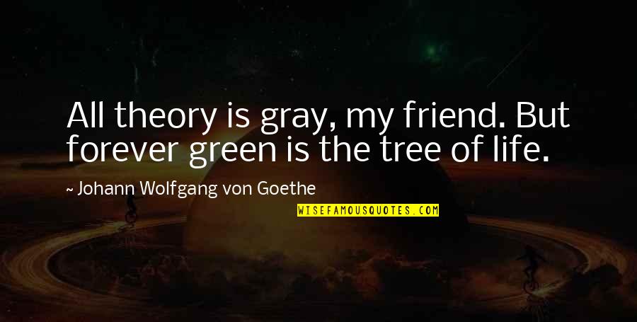 Tree Of Life Quotes By Johann Wolfgang Von Goethe: All theory is gray, my friend. But forever