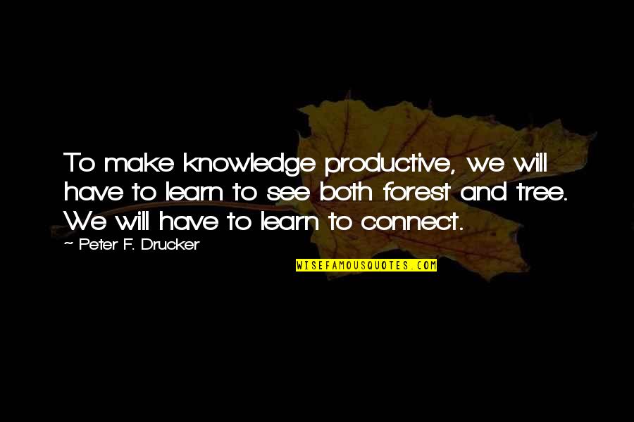 Tree Will Quotes By Peter F. Drucker: To make knowledge productive, we will have to