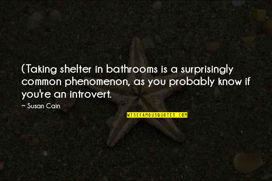 Treehouse Of Horrors Quotes By Susan Cain: (Taking shelter in bathrooms is a surprisingly common