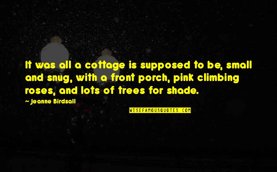 Trees And Shade Quotes By Jeanne Birdsall: It was all a cottage is supposed to