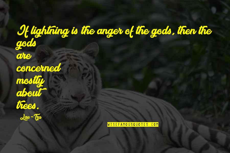 Trees Are Quotes By Lao-Tzu: If lightning is the anger of the gods,
