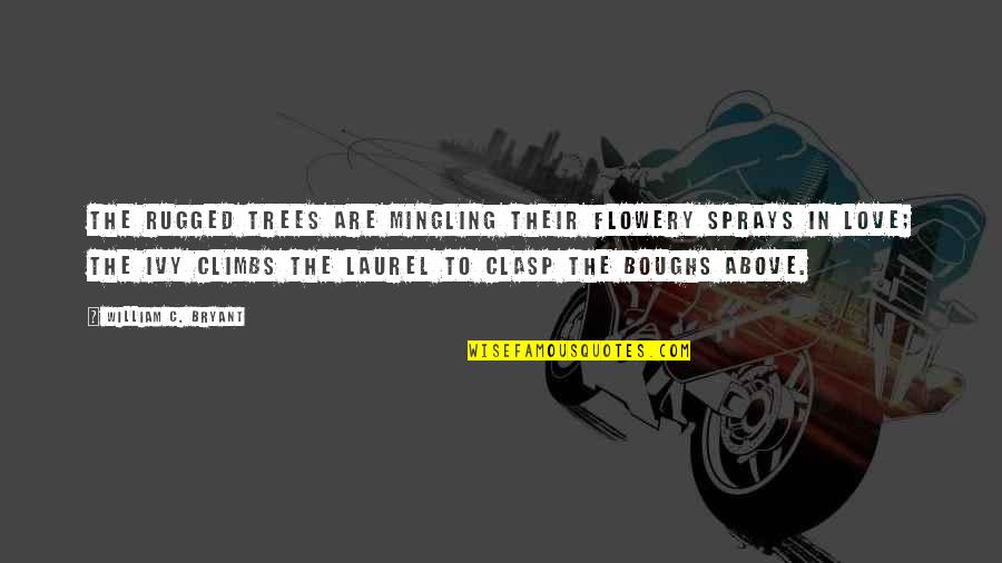 Trees Love Quotes By William C. Bryant: The rugged trees are mingling Their flowery sprays Trees Love Quotes By William C. Bryant: The rugged trees are mingling Their flowery sprays