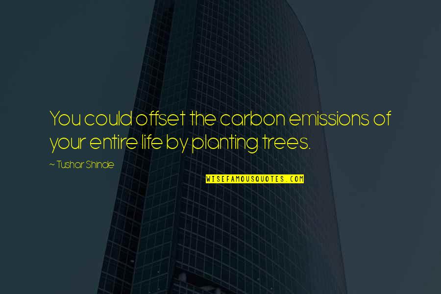 Trees Of Life Quotes By Tushar Shinde: You could offset the carbon emissions of your