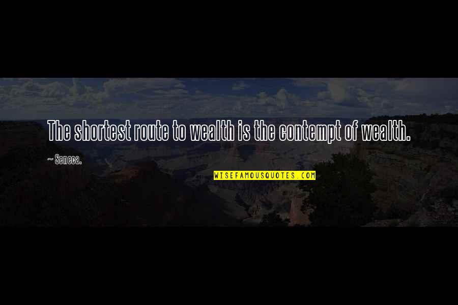 Treisman Lab Quotes By Seneca.: The shortest route to wealth is the contempt