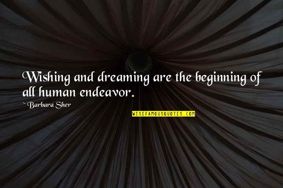 Tremila In Inglese Quotes By Barbara Sher: Wishing and dreaming are the beginning of all
