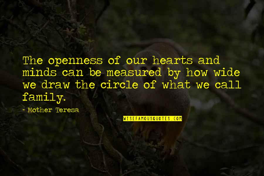 Trenching And Excavation Quotes By Mother Teresa: The openness of our hearts and minds can